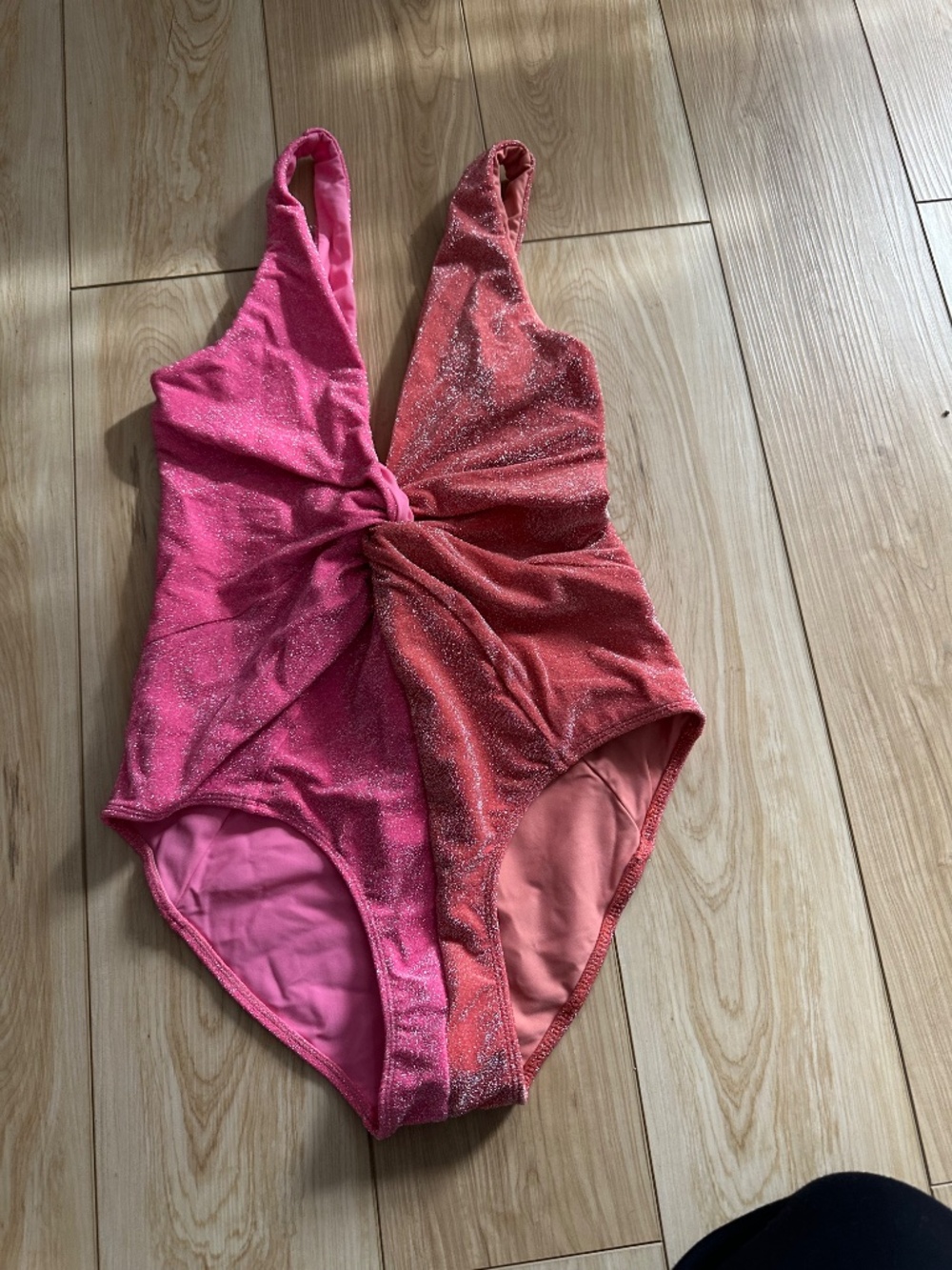 LAST DAY!  Pink sparkly one-piece swimsuit - One SIze - Picture 3 of 5